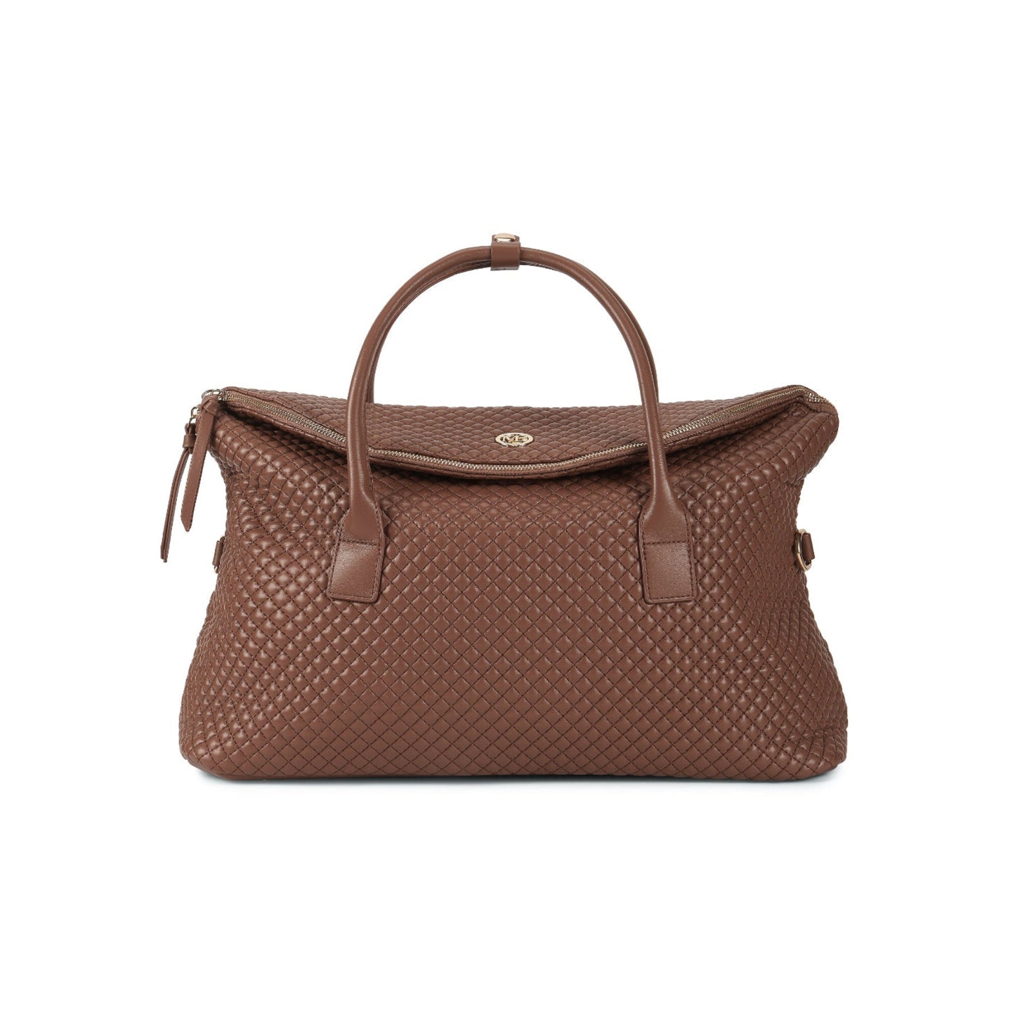 Magnolia Brown PU Leather Quilted One Size Unisex Duffle Bag