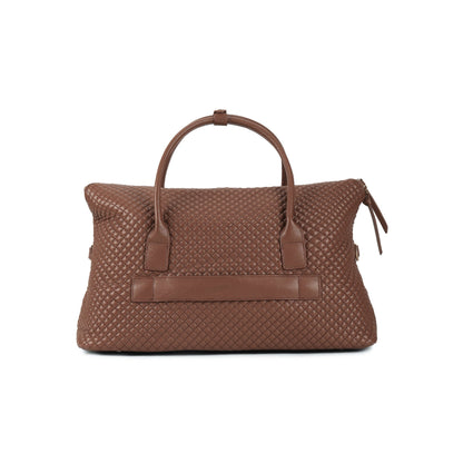 Magnolia Brown PU Leather Quilted One Size Unisex Duffle Bag