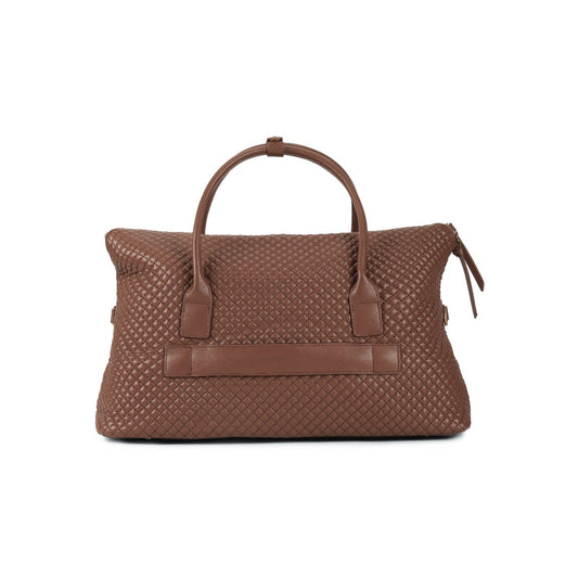 Magnolia Brown Quilted One Size PU Leather Shoulder Bag