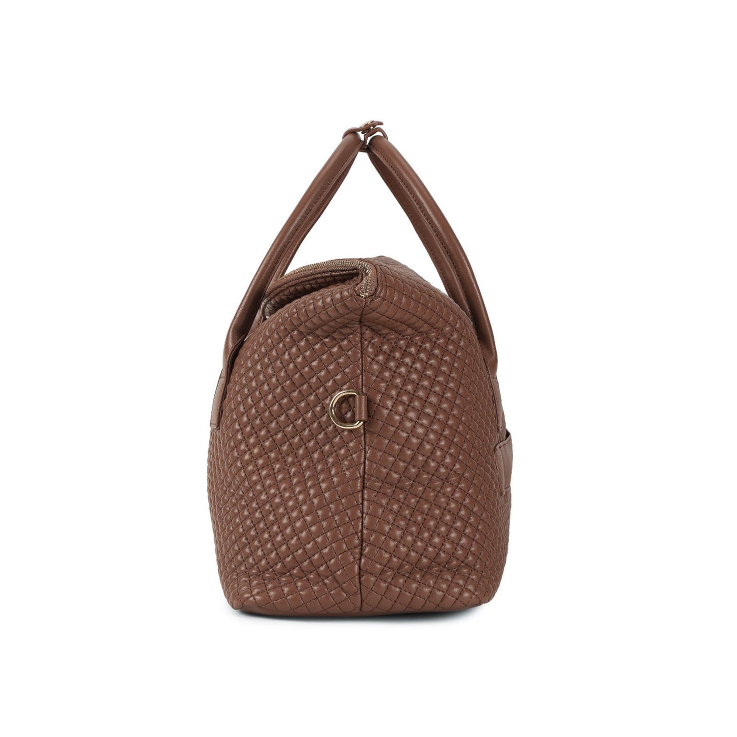 Magnolia Brown PU Leather Quilted One Size Unisex Duffle Bag