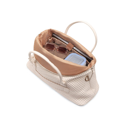 Magnolia Beige Quilted One Size PU Leather Shoulder Bag