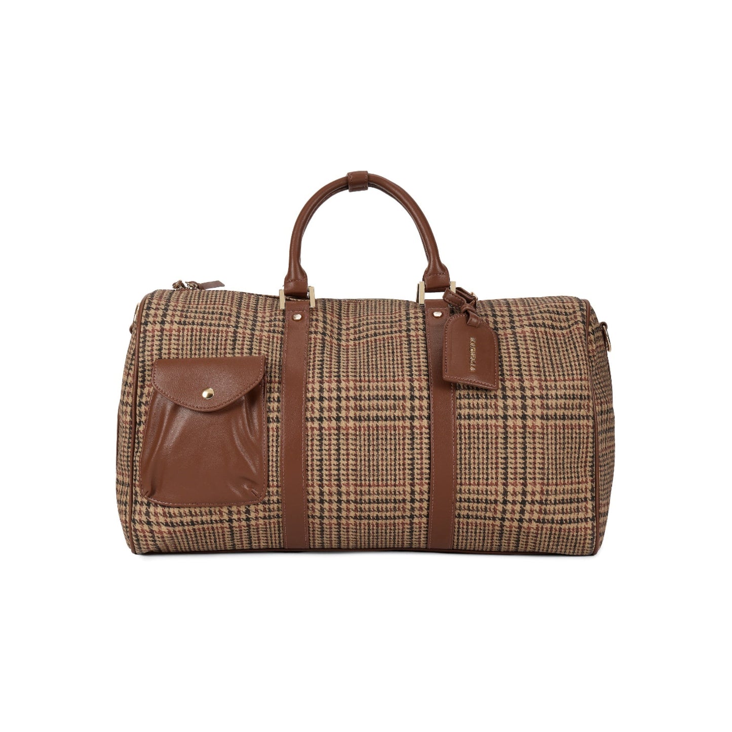 Magnolia Coffee PU Leather Textured One Size Unisex Duffle Bag