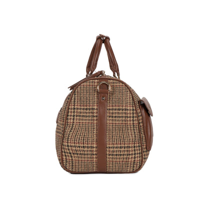 Magnolia Coffee PU Leather Textured One Size Unisex Duffle Bag