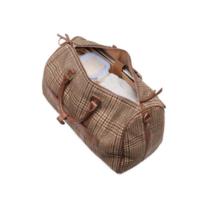 Magnolia Coffee PU Leather Textured One Size Unisex Duffle Bag
