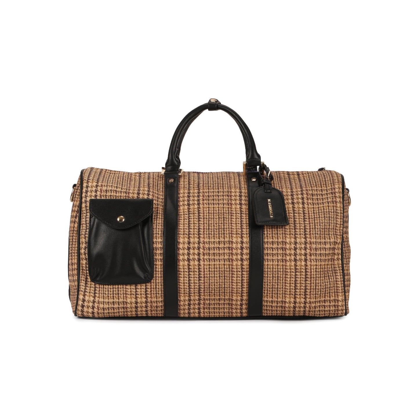 Magnolia Black PU Leather Textured One Size Unisex Duffle Bag
