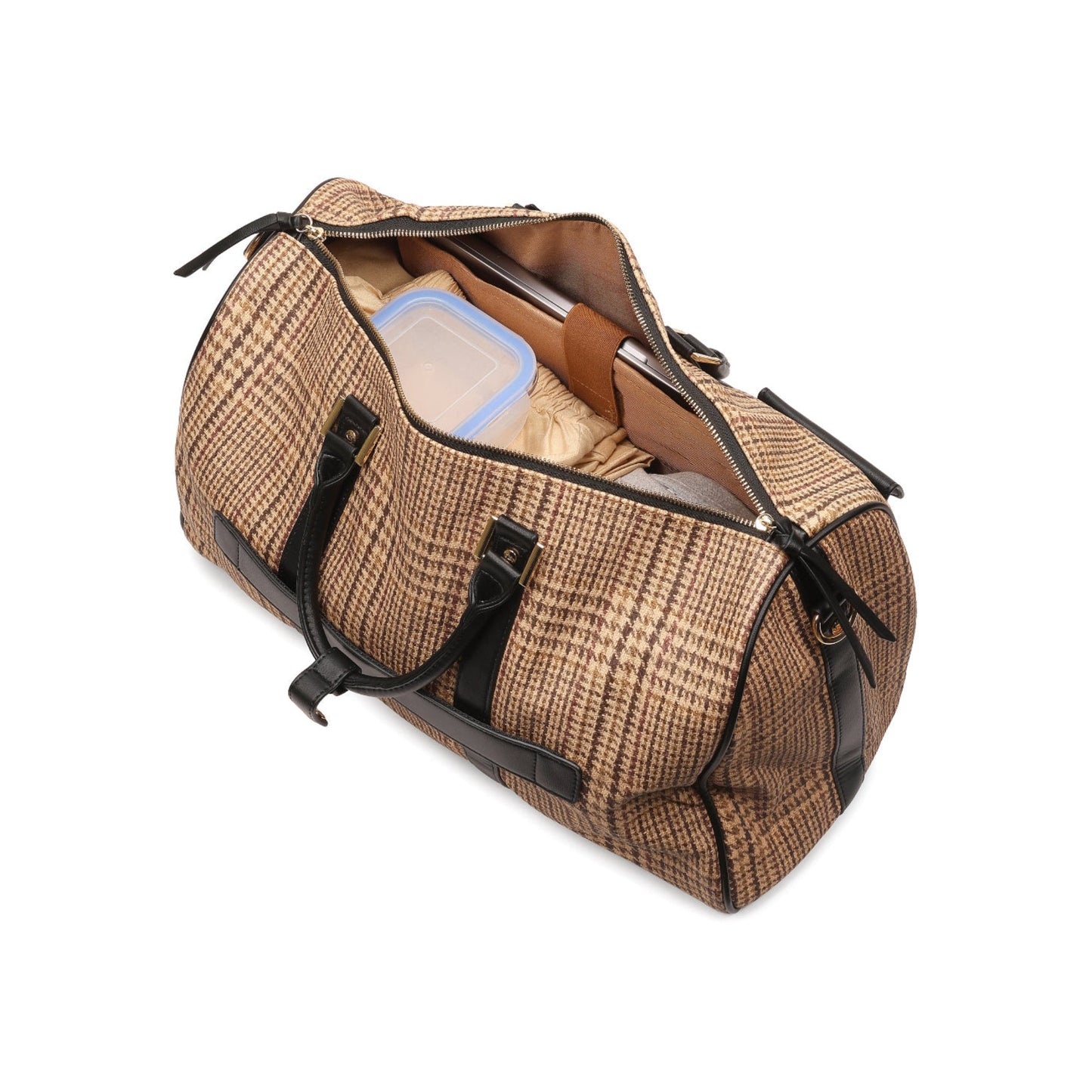 Magnolia Black PU Leather Textured One Size Unisex Duffle Bag
