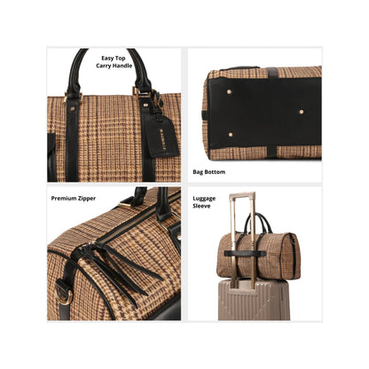 Magnolia Black PU Leather Textured One Size Unisex Duffle Bag