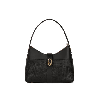 Magnolia Black PU Leather Solid One Size Women Shoulder Bag