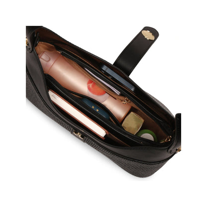 Magnolia Black PU Leather Solid One Size Women Shoulder Bag