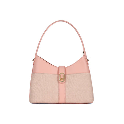 Magnolia Pink PU Leather Solid One Size Women Shoulder Bag
