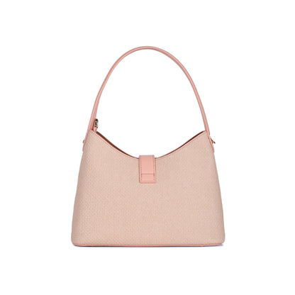 Magnolia Pink PU Leather Solid One Size Women Shoulder Bag
