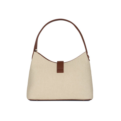 Magnolia Beige PU Leather Solid One Size Women Shoulder Bag