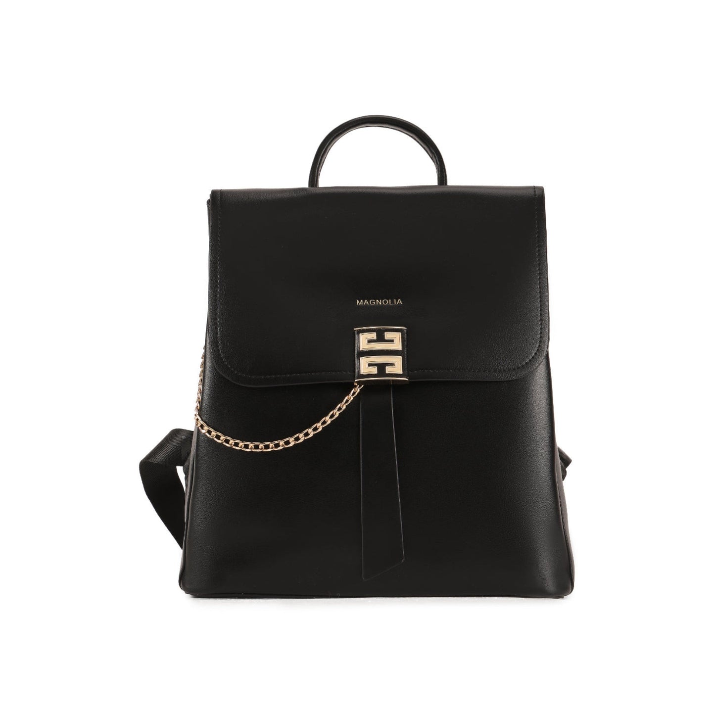 Magnolia Black PU Leather Solid One Size Women Backpack