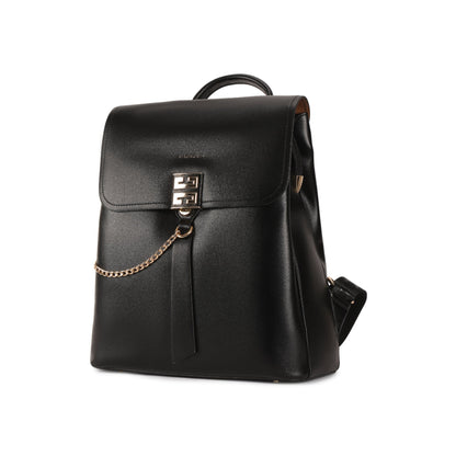 Magnolia Black PU Leather Solid One Size Women Backpack