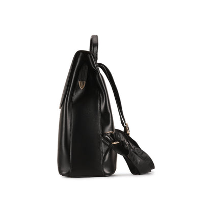 Magnolia Black PU Leather Solid One Size Women Backpack