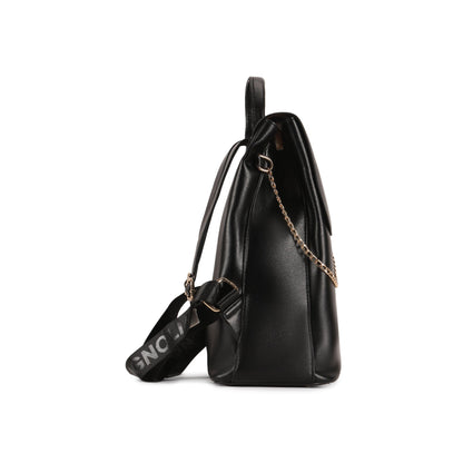 Magnolia Black PU Leather Solid One Size Women Backpack