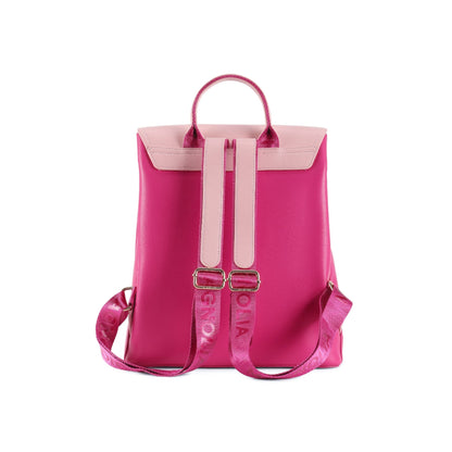 Magnolia Pink PU Leather Solid One Size Women Backpack