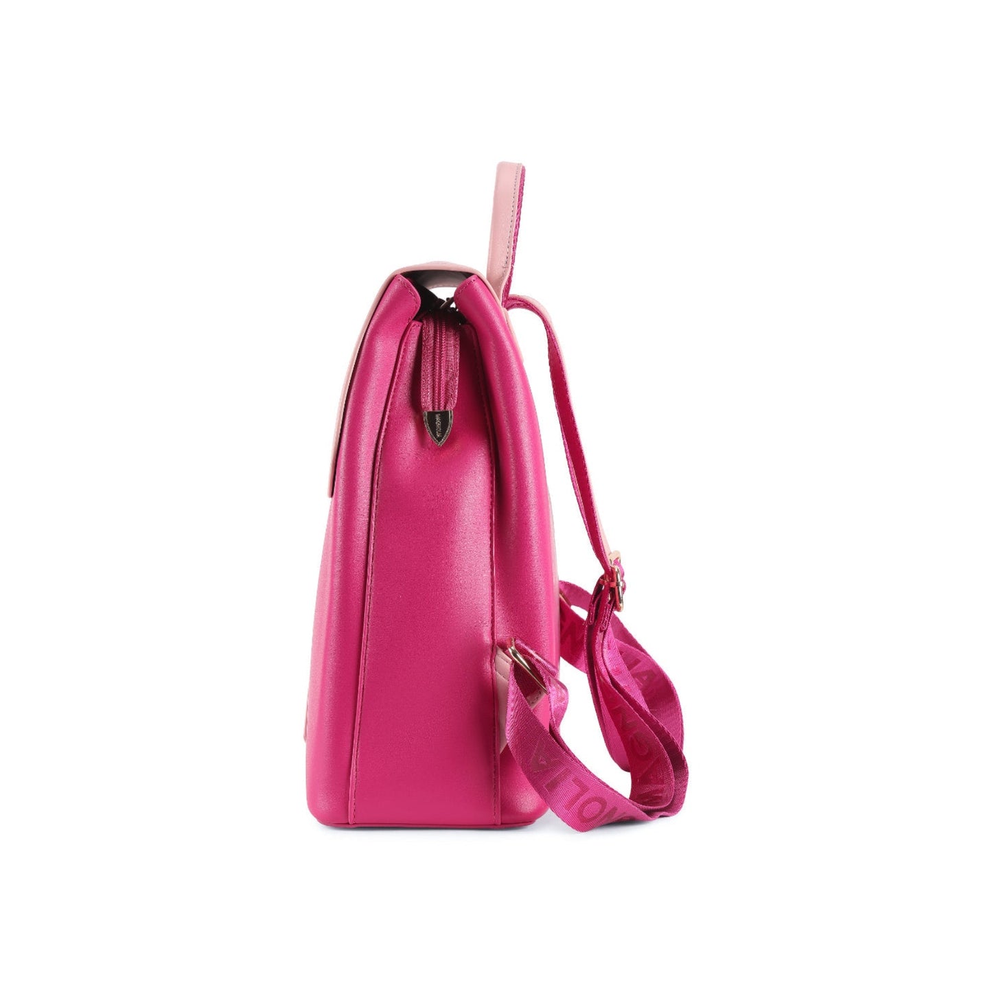 Magnolia Pink PU Leather Solid One Size Women Backpack