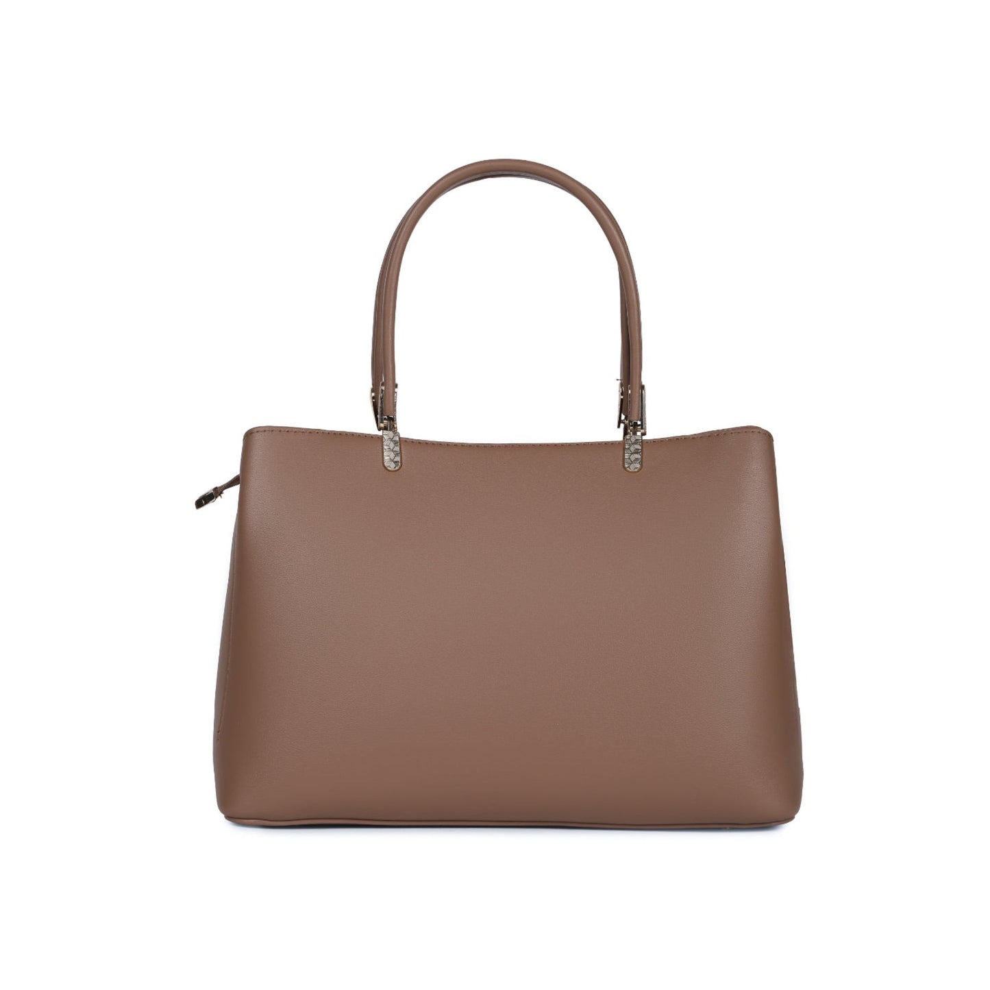 Magnolia Taupe PU Leather Embroidered One Size Women Tote