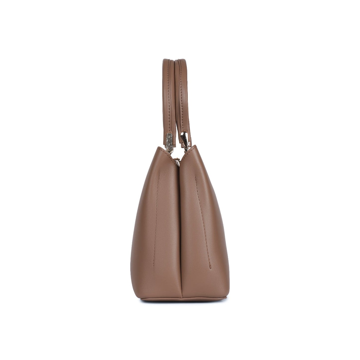 Magnolia Taupe PU Leather Embroidered One Size Women Tote