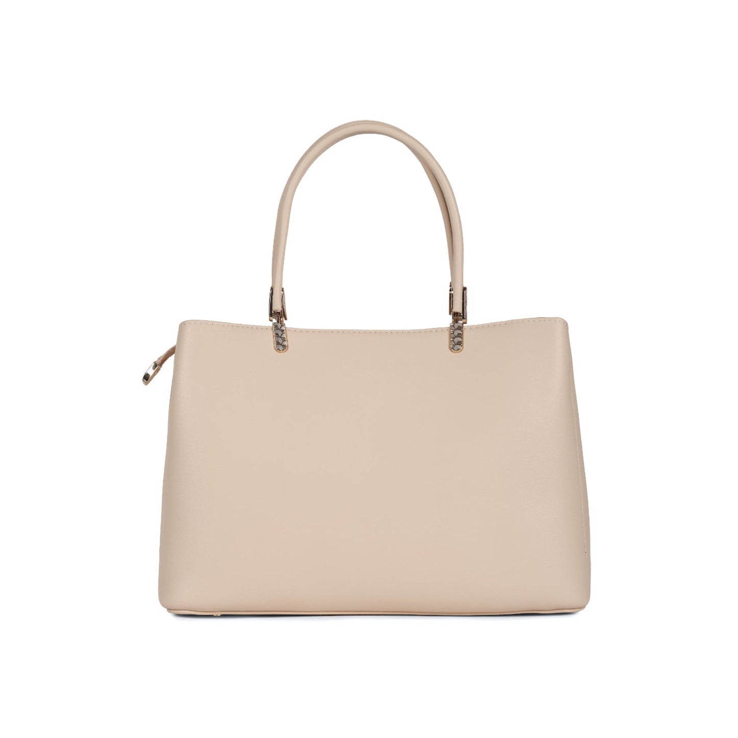 Magnolia Beige PU Leather Embroidered One Size Women Tote