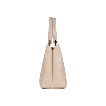 Magnolia Beige PU Leather Embroidered One Size Women Tote