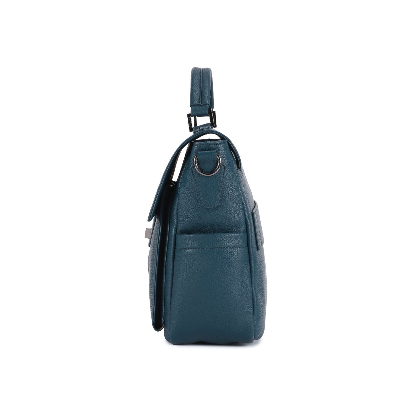 Magnolia Blue PU Leather Solid One Size Women Laptop Bag