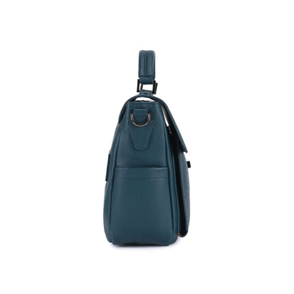 Magnolia Blue PU Leather Solid One Size Women Laptop Bag