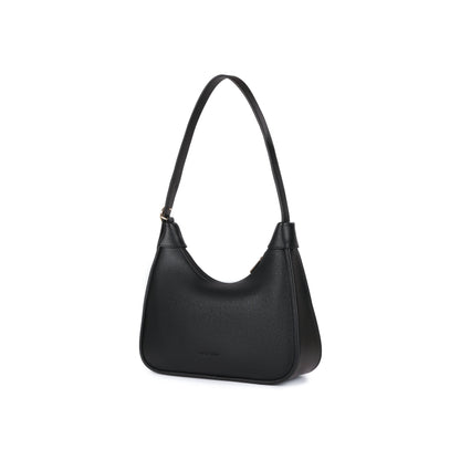 Magnolia Black PU Leather Printed One Size Women Shoulder Bag