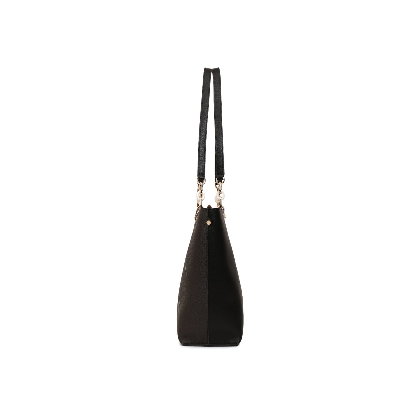 Magnolia Black PU Leather Printed One Size Women Tote
