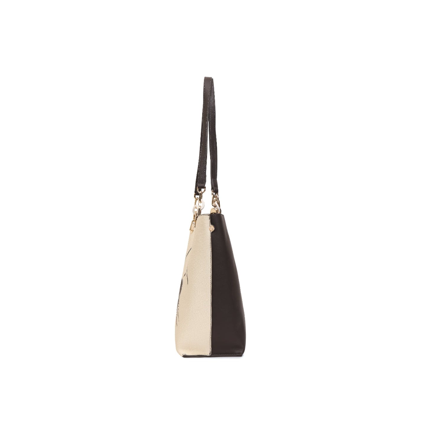 Magnolia Grey PU Leather Printed One Size Women Tote