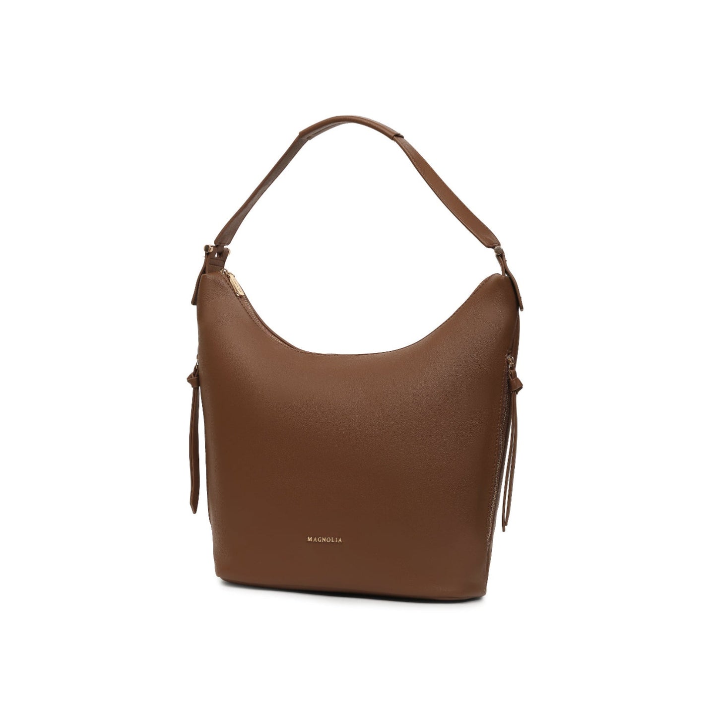 Magnolia Brown PU Leather Solid One Size Women Tote
