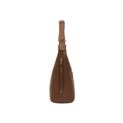 Magnolia Brown PU Leather Solid One Size Women Tote