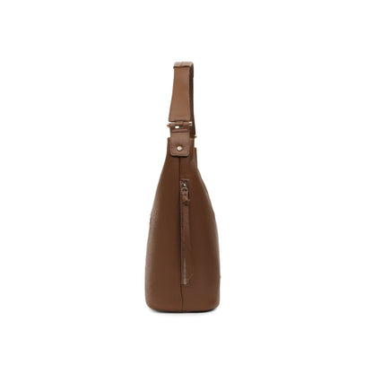 Magnolia Brown PU Leather Solid One Size Women Tote