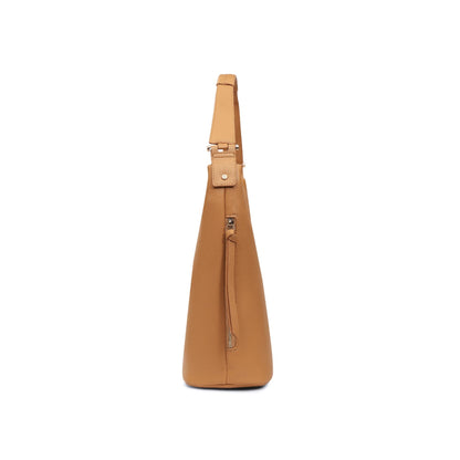 Magnolia Yellow PU Leather Solid One Size Women Tote