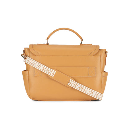 Magnolia YellowPU Leather Solid One Size Women Laptop Bag