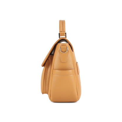 Magnolia YellowPU Leather Solid One Size Women Laptop Bag