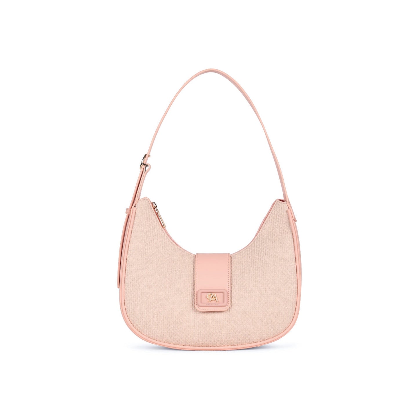 Magnolia Pink PU Leather Textured One Size Women Shoulder Bag