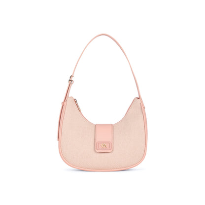 Magnolia Pink PU Leather Textured One Size Women Shoulder Bag