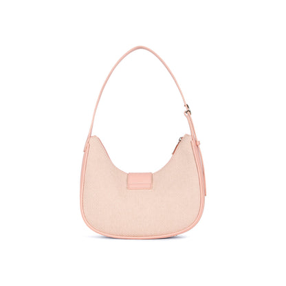 Magnolia Pink PU Leather Textured One Size Women Shoulder Bag