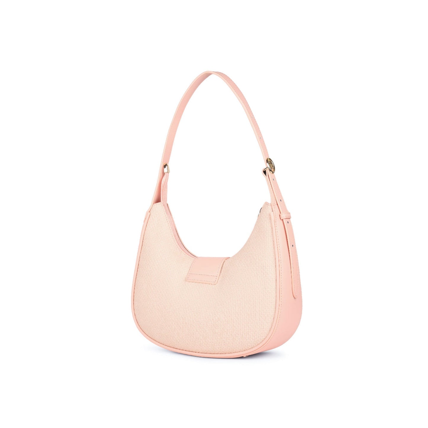 Magnolia Pink PU Leather Textured One Size Women Shoulder Bag