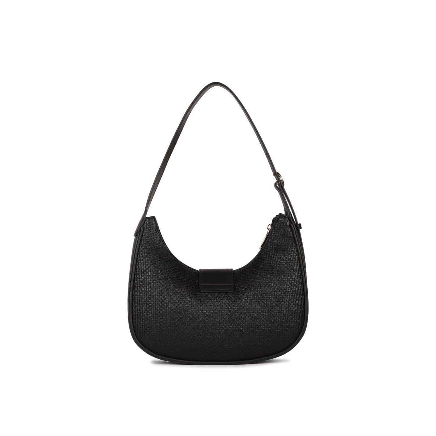 Magnolia Black PU Leather Textured One Size Women Shoulder Bag