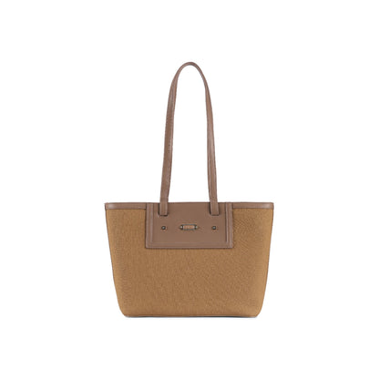 Magnolia Brown PU Leather Textured One Size Women Tote