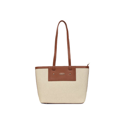 Magnolia Beige PU Leather Textured One Size Women Tote