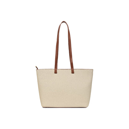 Magnolia Beige PU Leather Textured One Size Women Tote