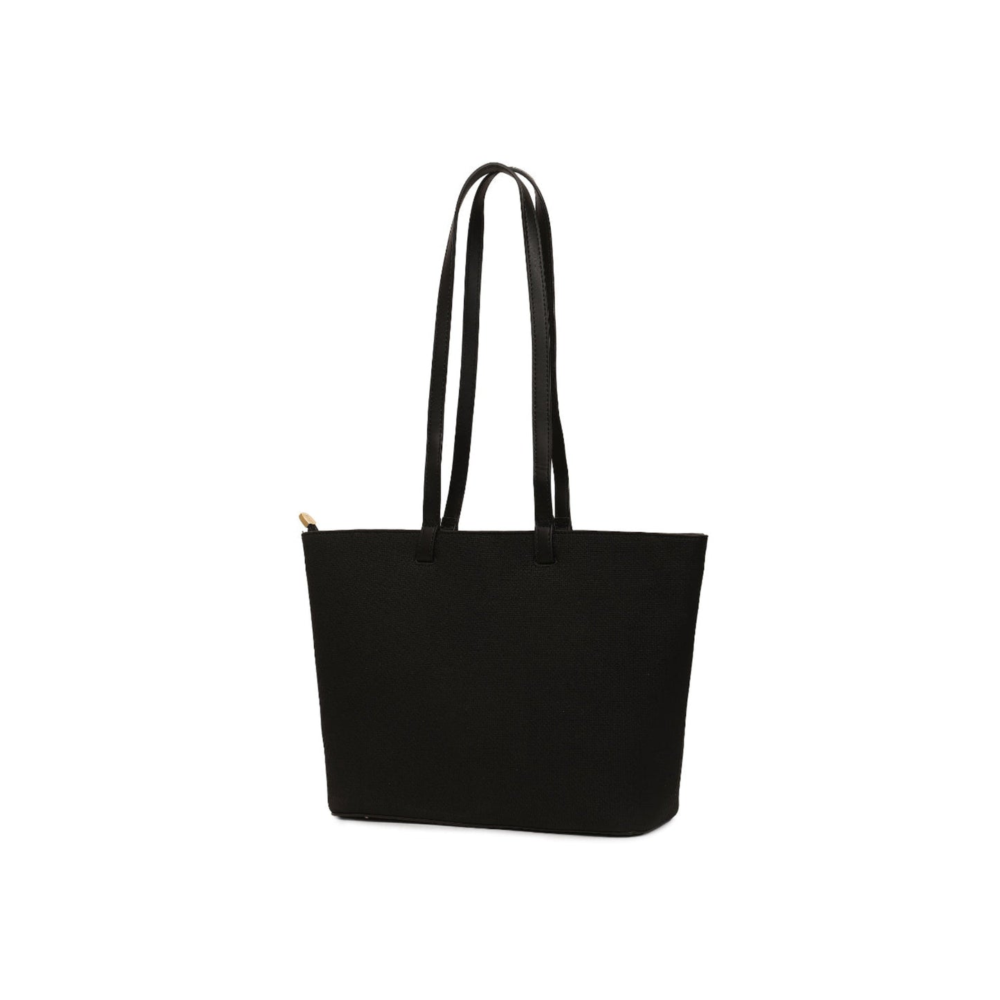 Magnolia Black PU Leather Textured One Size Women Tote