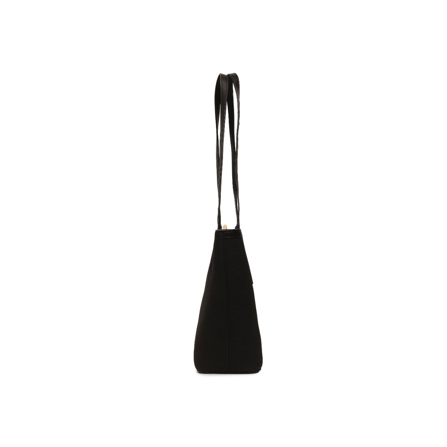 Magnolia Black PU Leather Textured One Size Women Tote