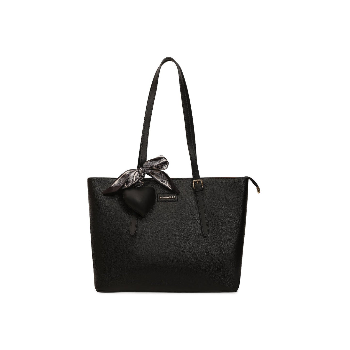 Magnolia Black PU Leather Solid One Size Women Tote