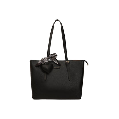 Magnolia Black PU Leather Solid One Size Women Tote
