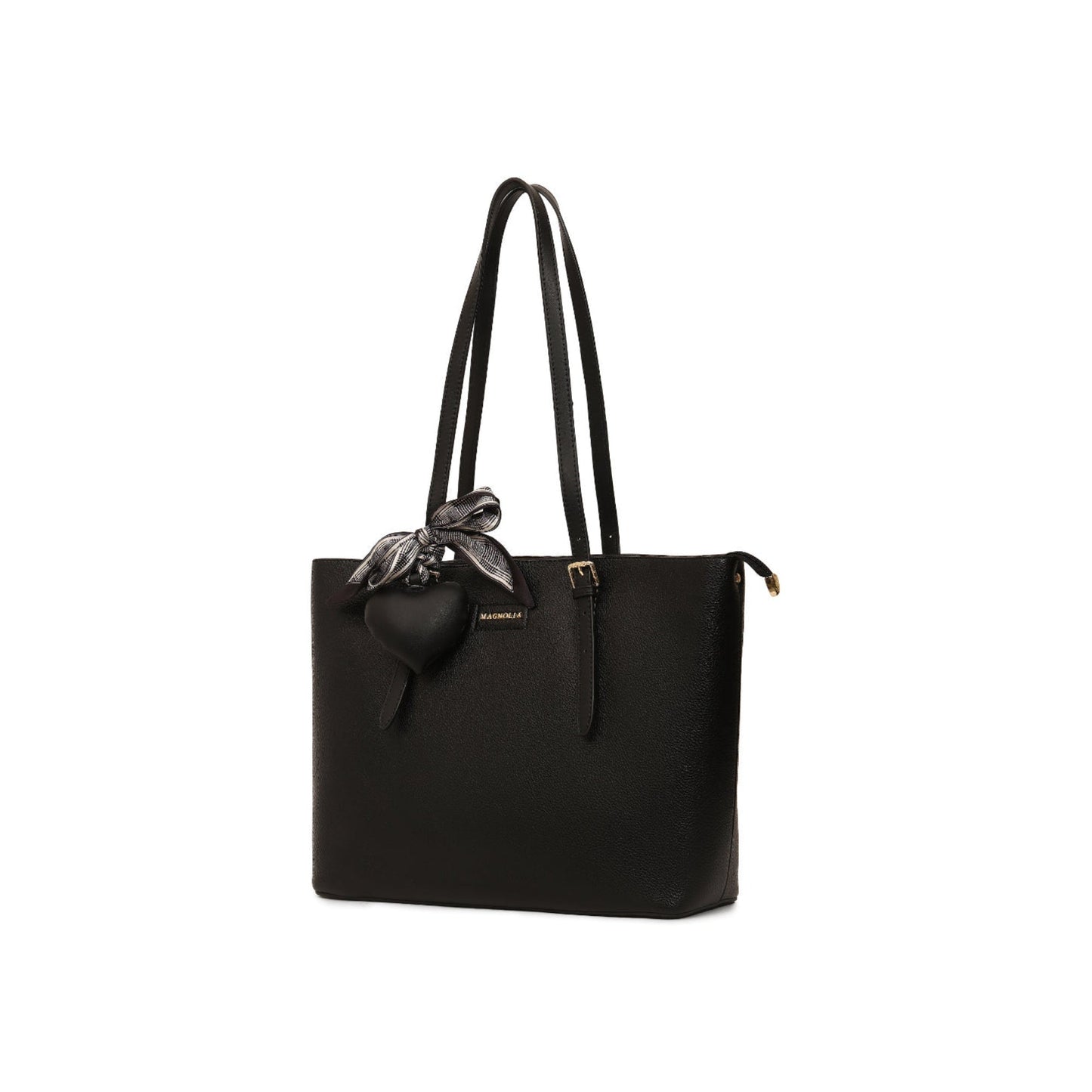 Magnolia Black PU Leather Solid One Size Women Tote